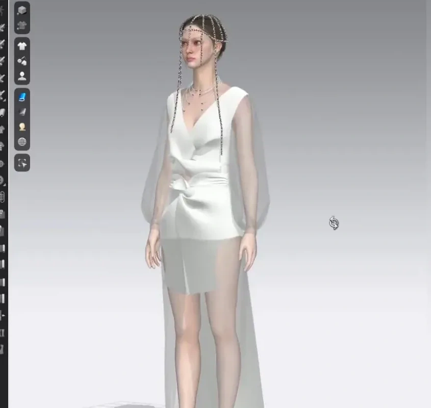 Opal Dress CLO 3D construction
