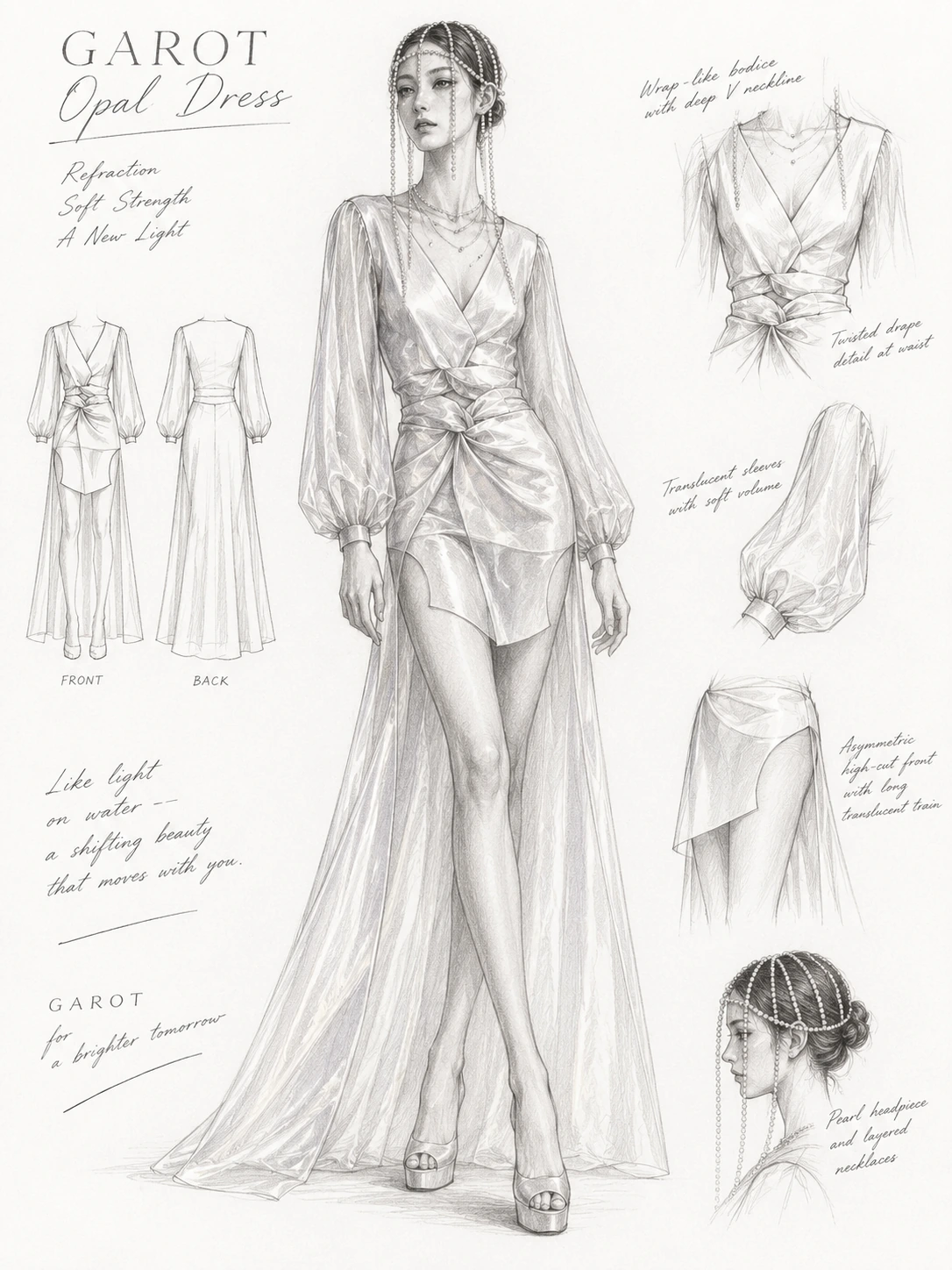 Opal Dress design sketch